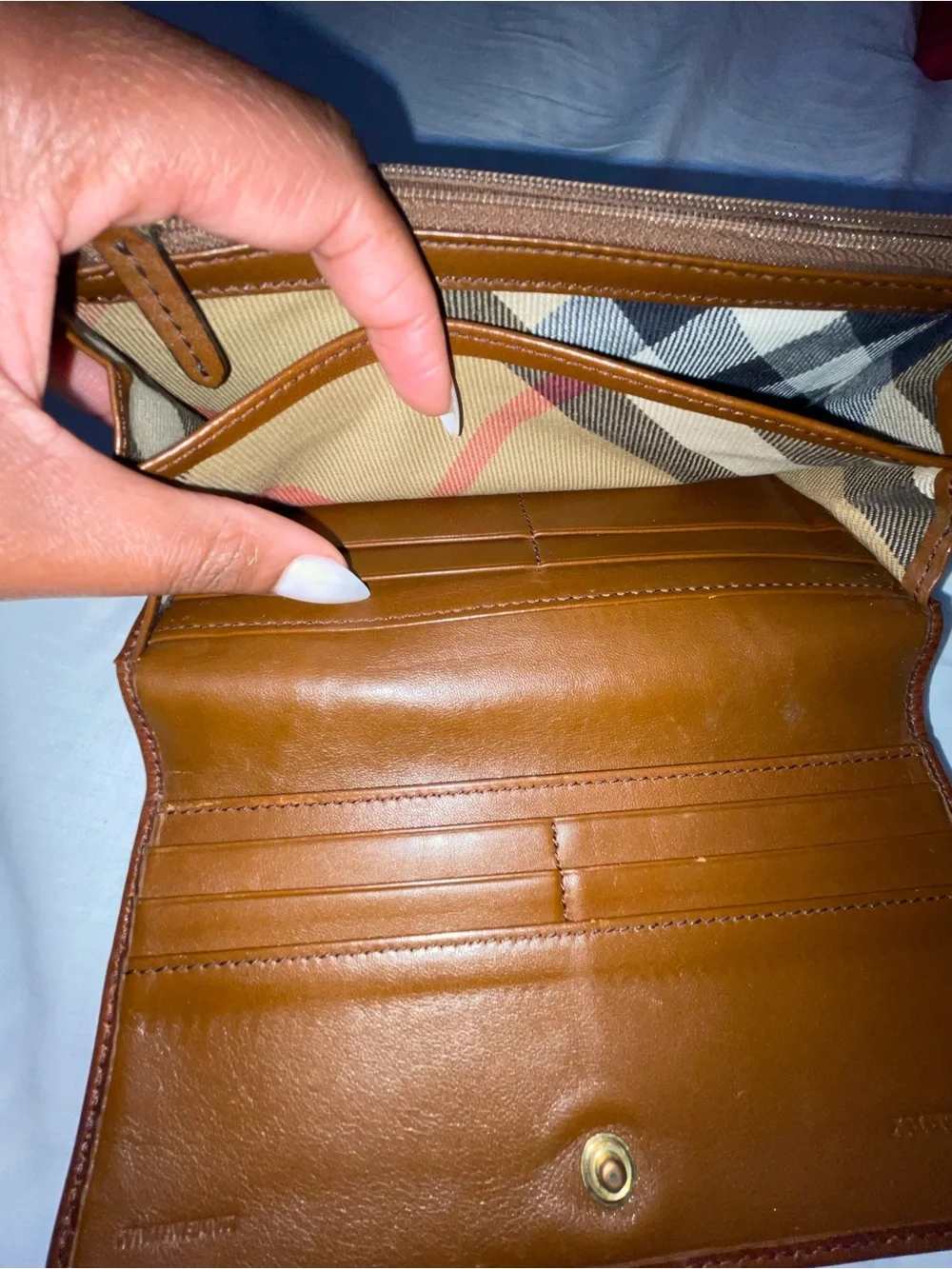 Burberry Leather Continental Wallet - Brown